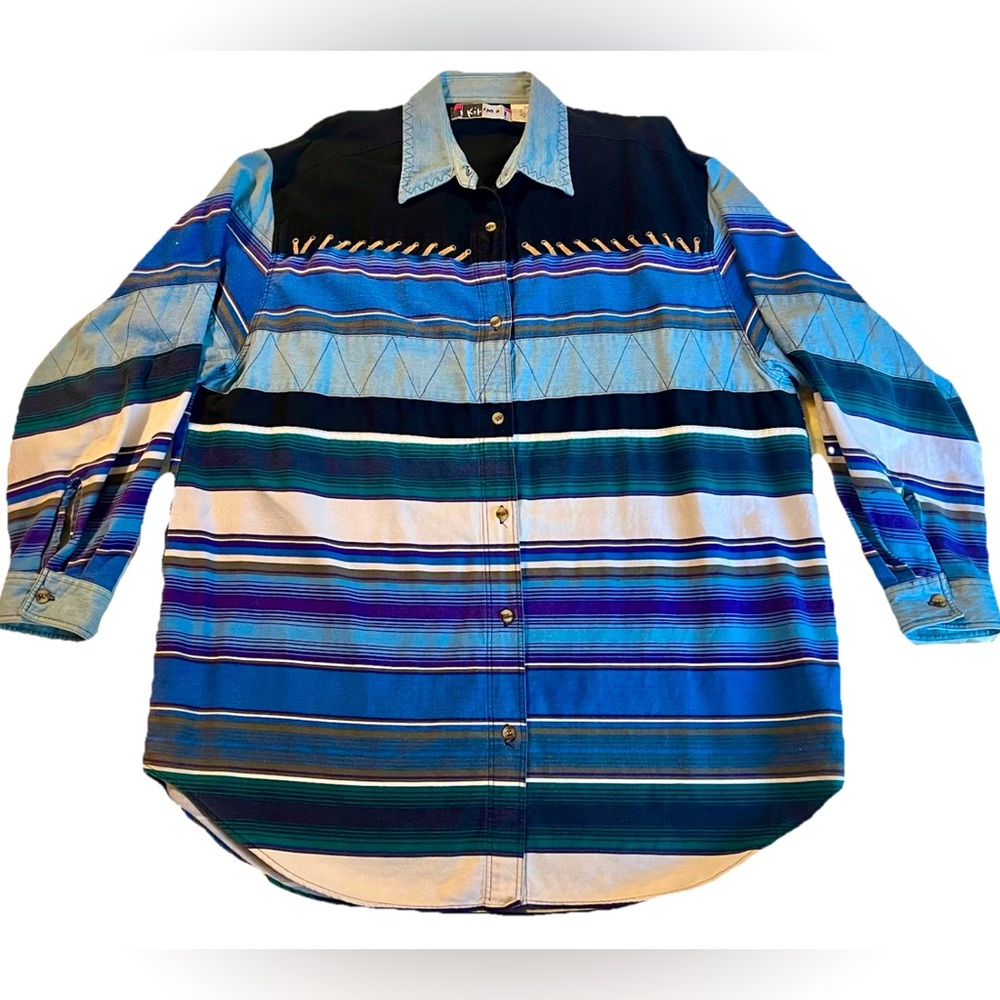 VTG ! Kikomo Denim Button Down 20W